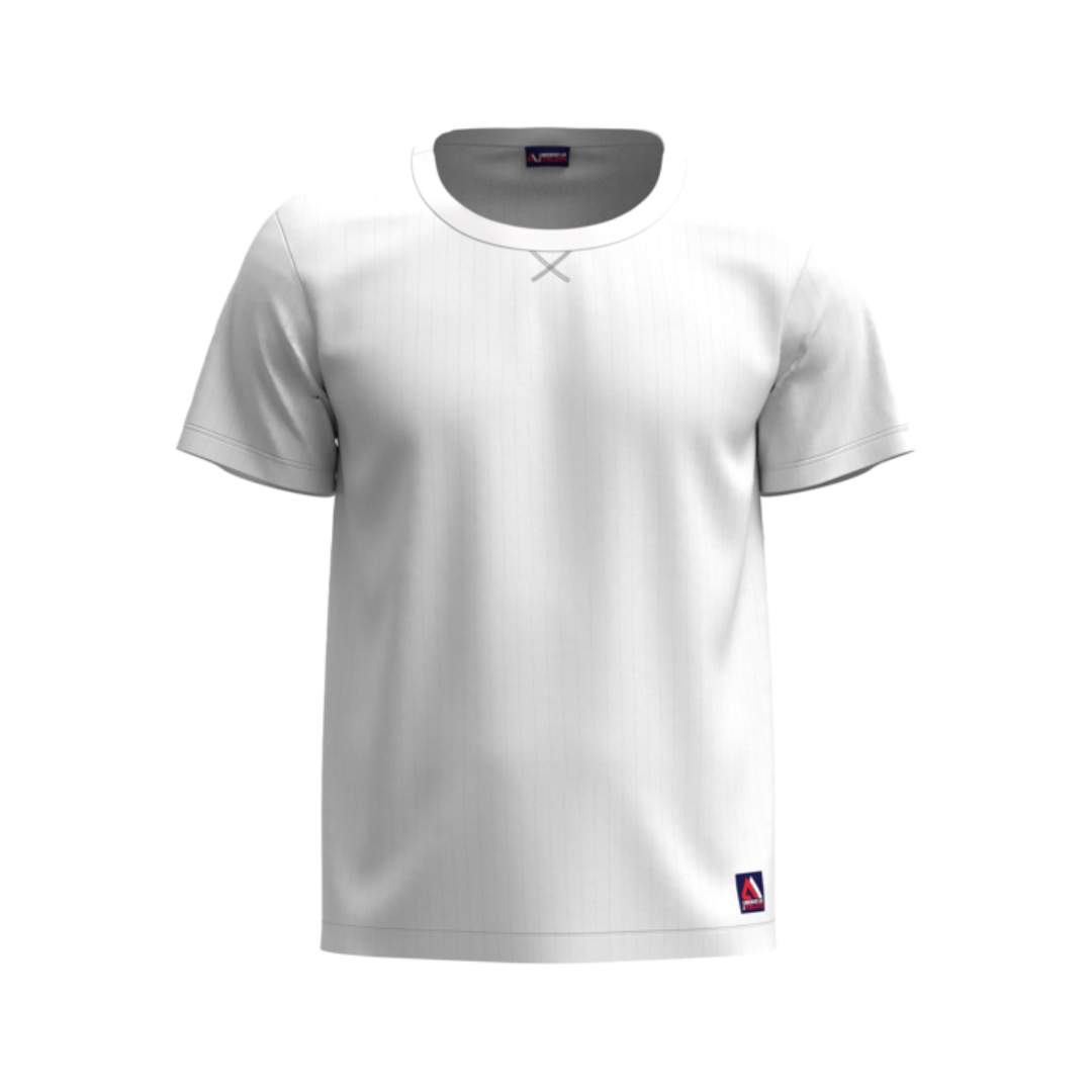 Cotton Knit Tee With Stitch