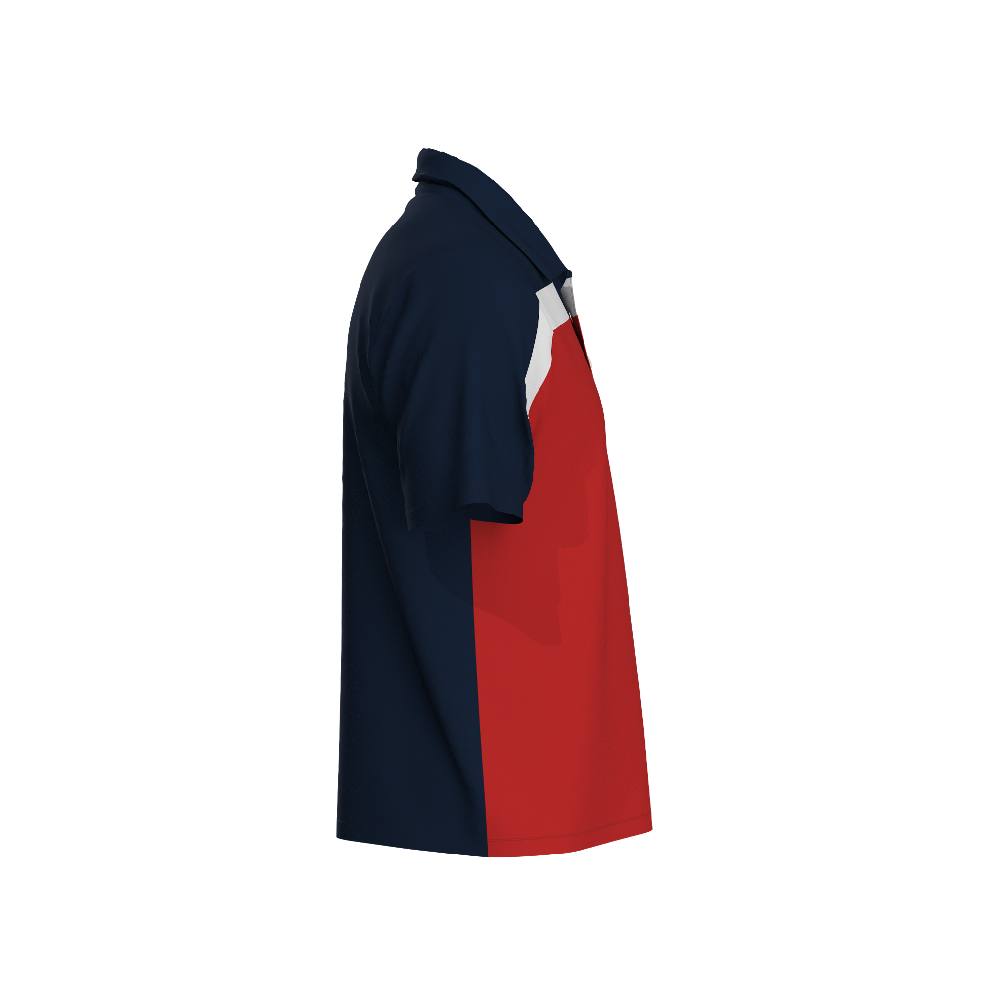 All Day Polo - Men's Color Block - Red & Navy