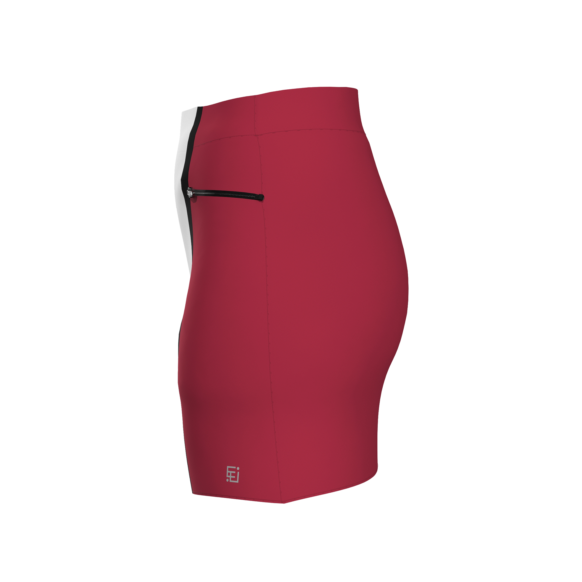 Maroon Color Block Skort